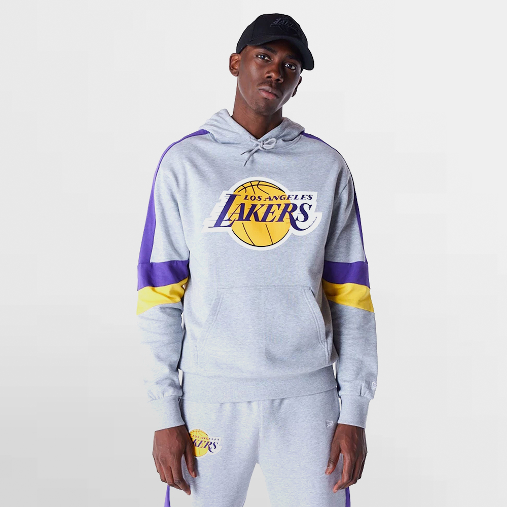 NEW ERA CANGURO COLOUR BLOCK OS HOOD ( LAKERS ) - 60564801