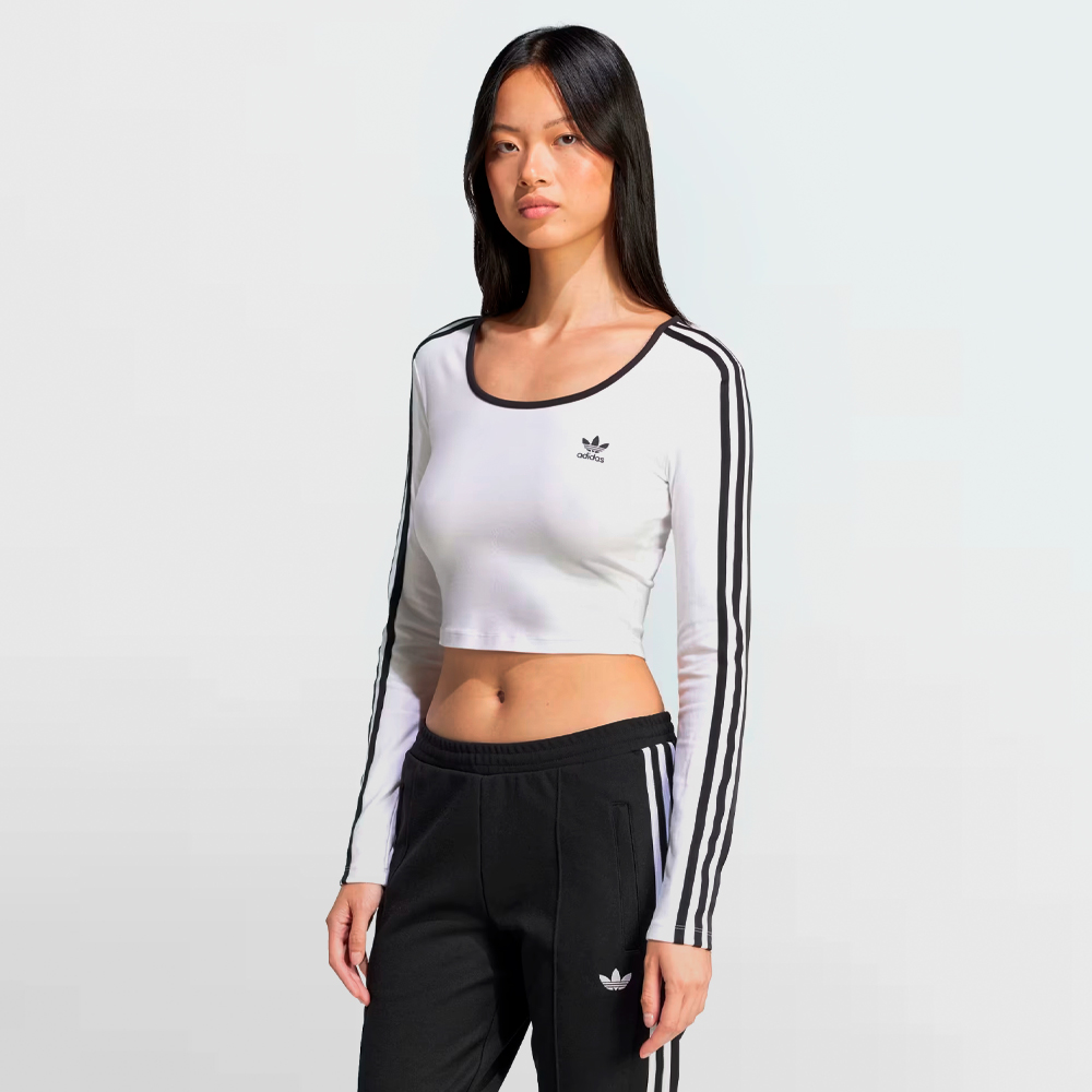 ADIDAS CAMISA M/LARGA W.3S LS CROP - JD4625