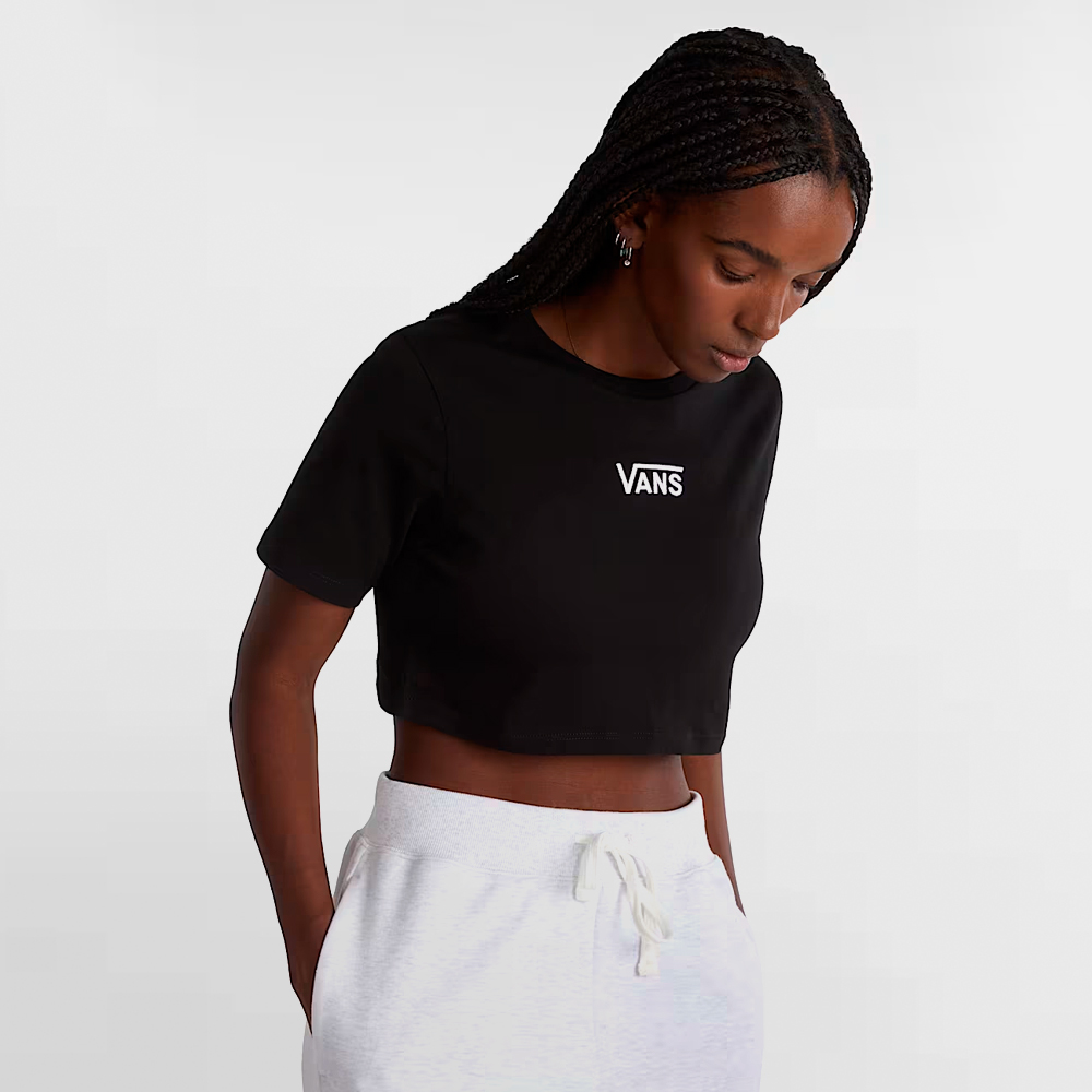 VANS CAMISETA W. FLYING V CREW CROP II - VN000GFFBLK