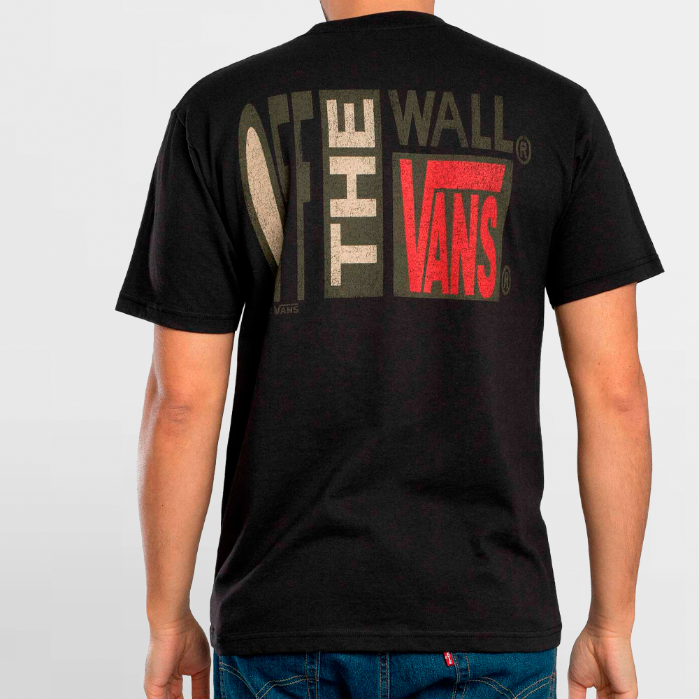 VANS CAMISETA STRETCH STACK CRACKLE SS TEE - VN000SWEBLK