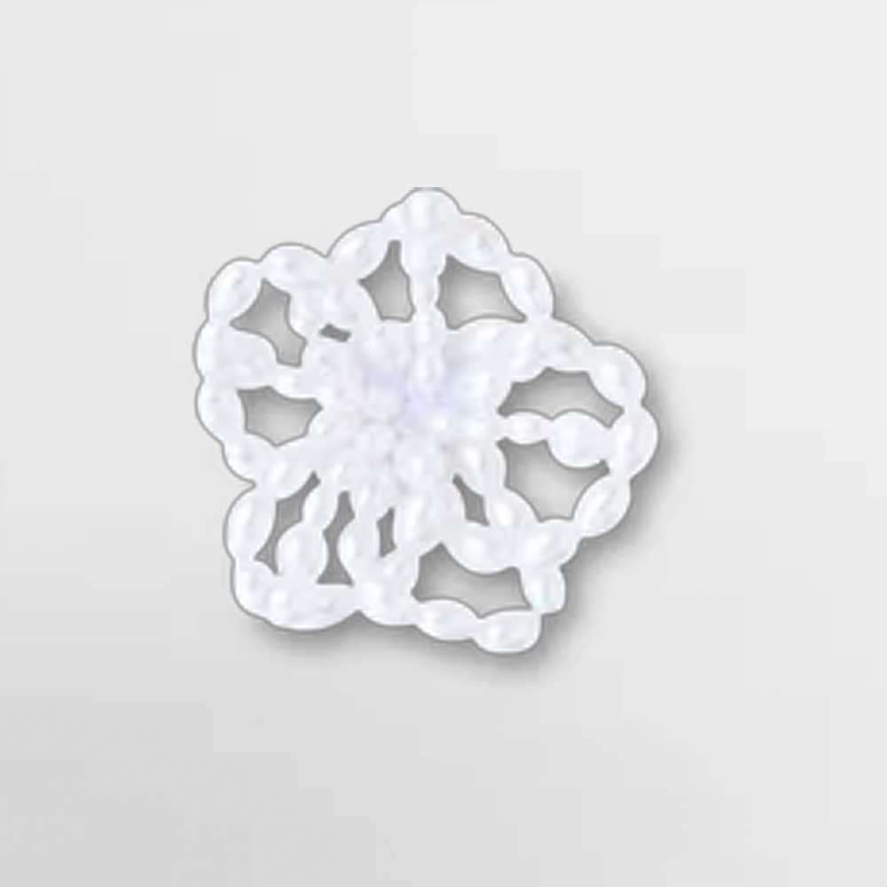 CROCS PIN WHITE PEARL BEADED FLORAL - 10016256